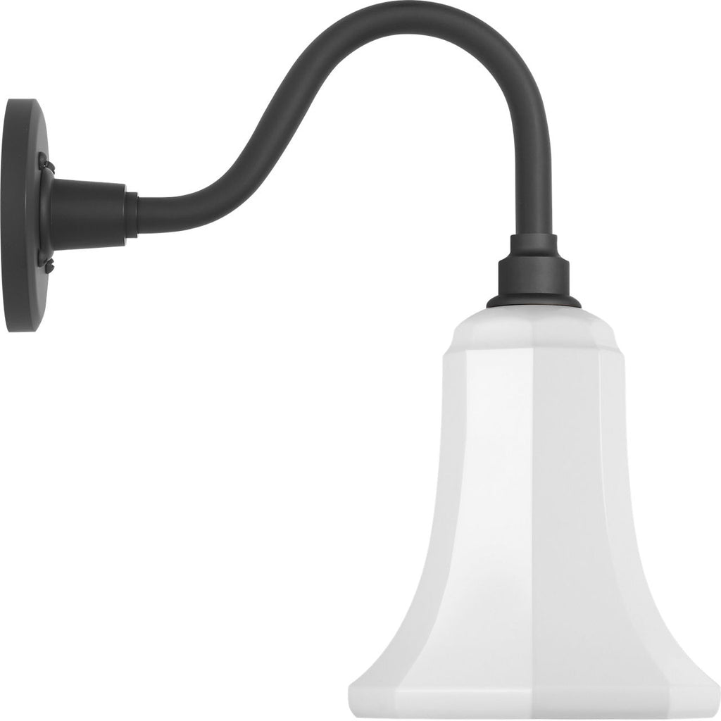 Academy 11" Flynn Barn Light | Matte Black | 7.5 | 7.5" White Savannah Shade