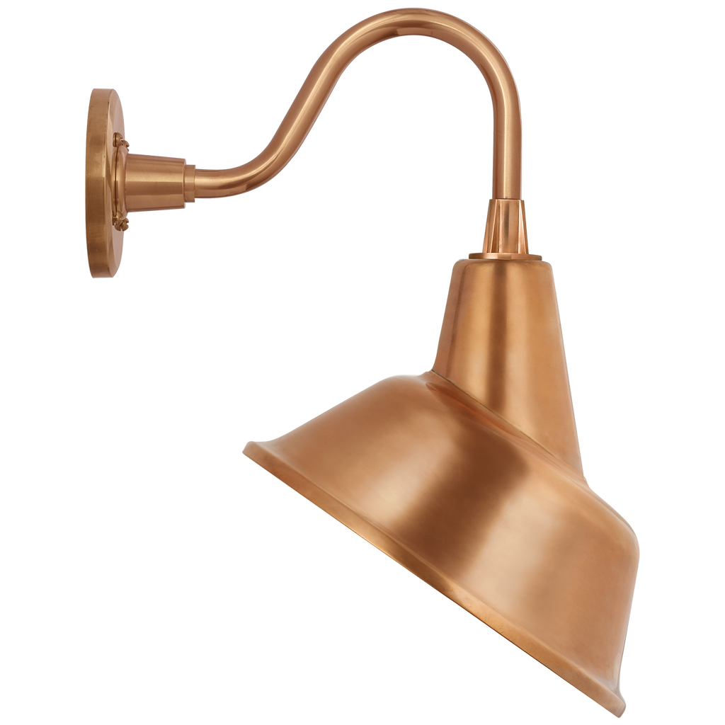 Academy 11" Flynn Barn Light | Soft Copper | 12.5 | 12.5" Soft Copper Tilted Bowers Shade
