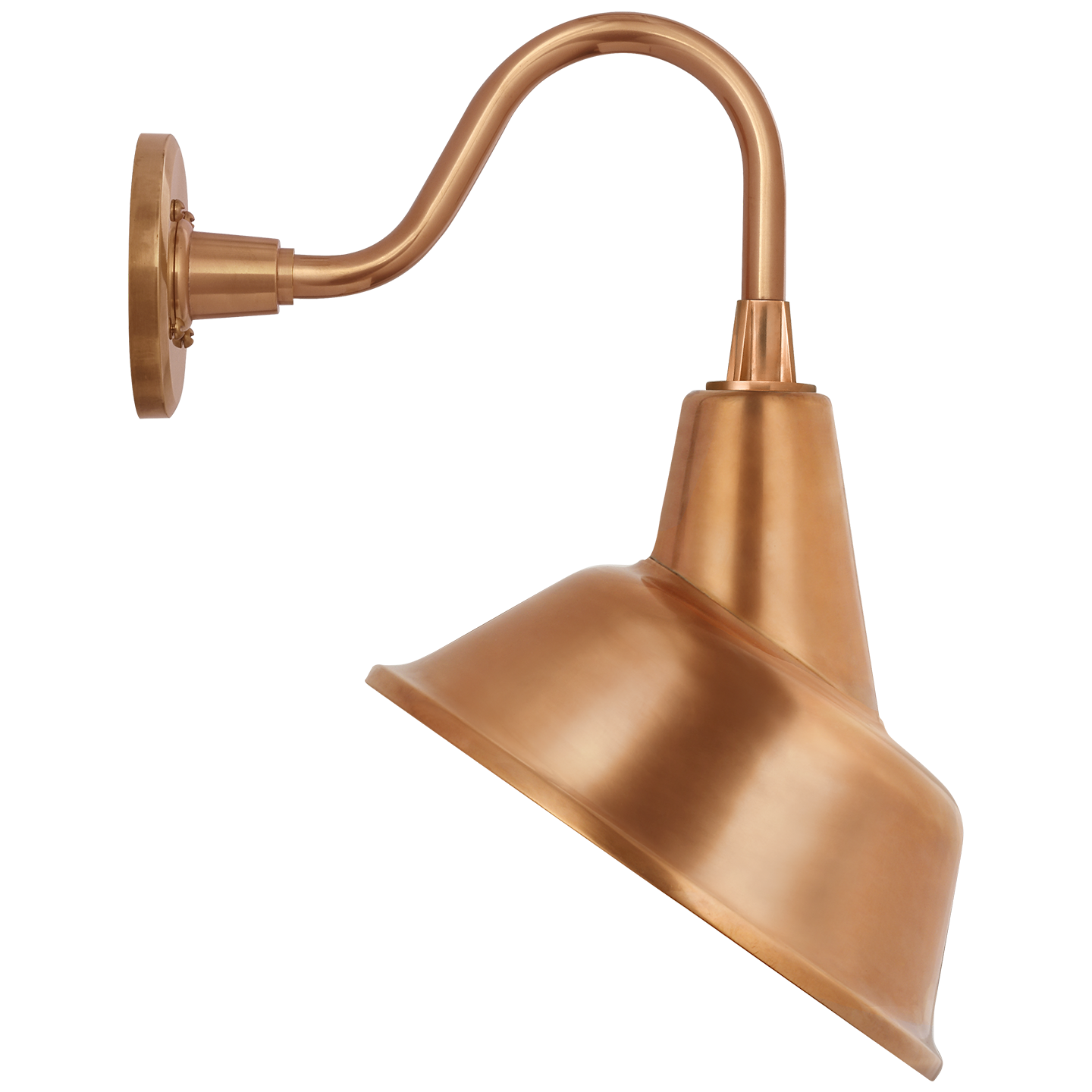 Academy 11" Flynn Barn Light | Soft Copper | 12.5 | 12.5" Soft Copper Tilted Bowers Shade