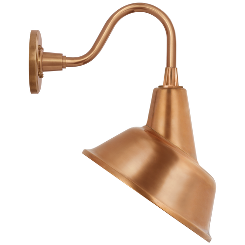 Academy 11" Flynn Barn Light | Soft Copper | 12.5 | 12.5" Soft Copper Tilted Bowers Shade