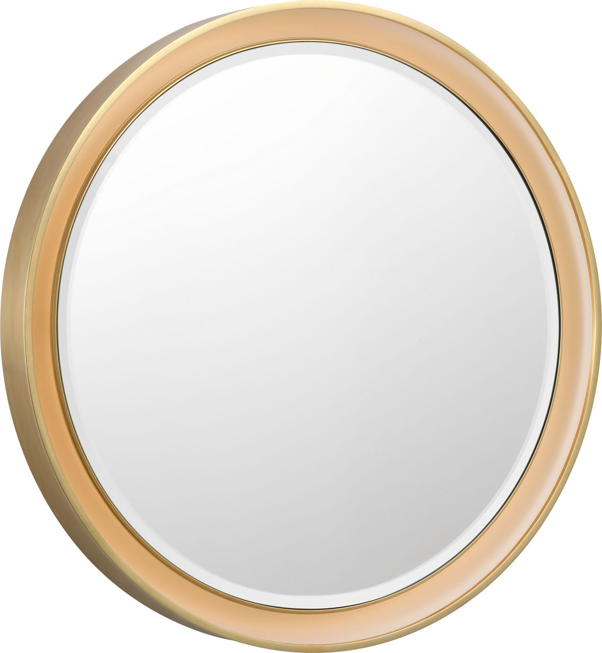 Tricia 24" Illuminated Round Mirror | Hand-Rubbed Antique Brass