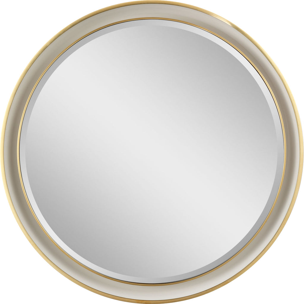 Tricia 24" Illuminated Round Mirror | Hand-Rubbed Antique Brass