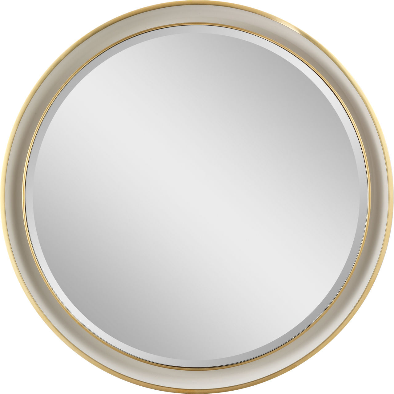 Tricia 24" Illuminated Round Mirror | Hand-Rubbed Antique Brass