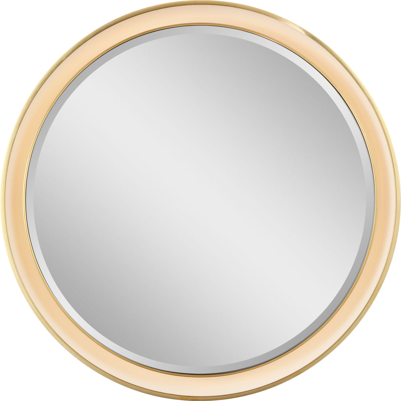 Tricia 24" Illuminated Round Mirror | Hand-Rubbed Antique Brass