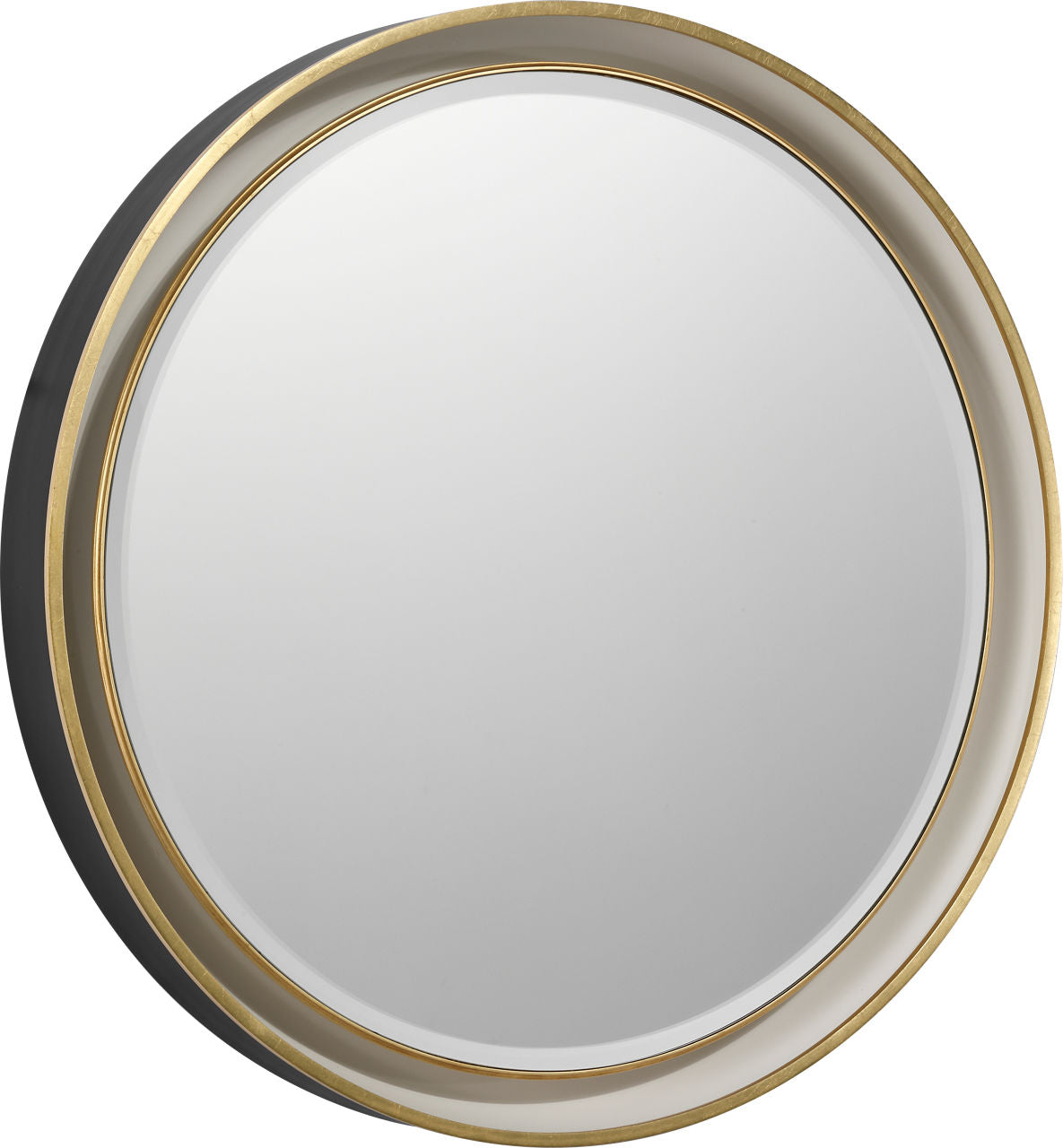 Tricia 24" Illuminated Round Mirror | Modern Iron and Gild