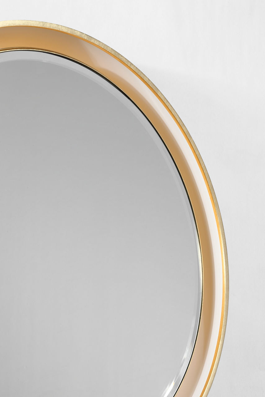 Tricia 24" Illuminated Round Mirror | Modern Iron and Gild