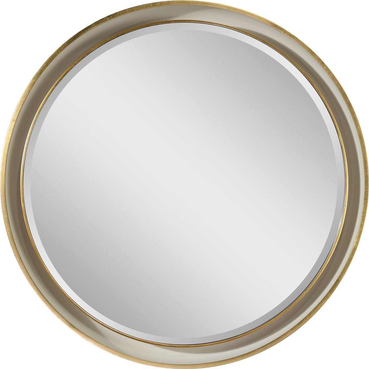 Tricia 24" Illuminated Round Mirror | Modern Iron and Gild