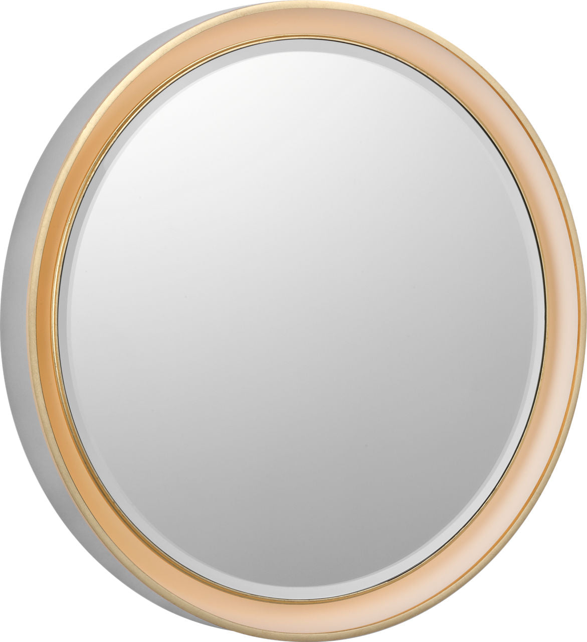 Tricia 24" Illuminated Round Mirror | Polished Nickel and Gild