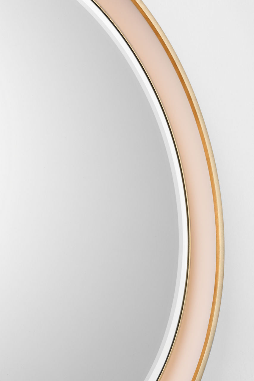 Tricia 24" Illuminated Round Mirror | Polished Nickel and Gild