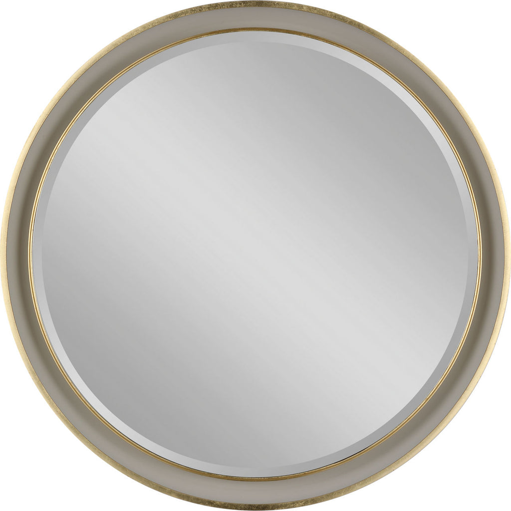 Tricia 24" Illuminated Round Mirror | Polished Nickel and Gild