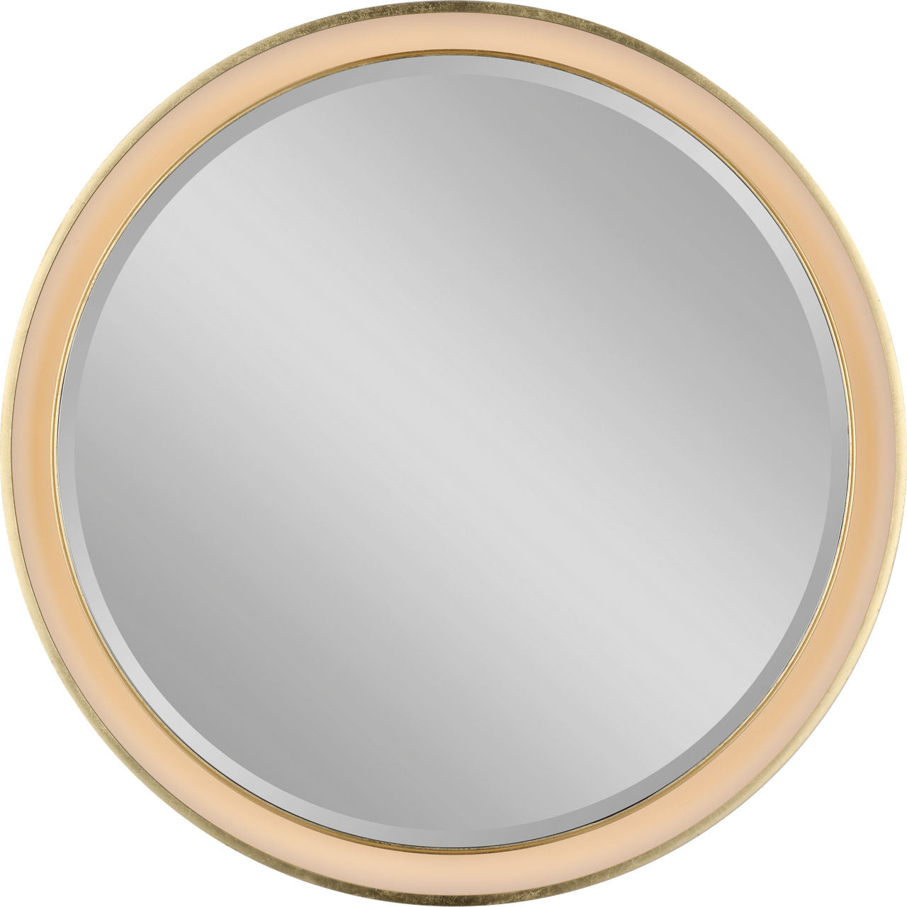 Tricia 24" Illuminated Round Mirror | Polished Nickel and Gild