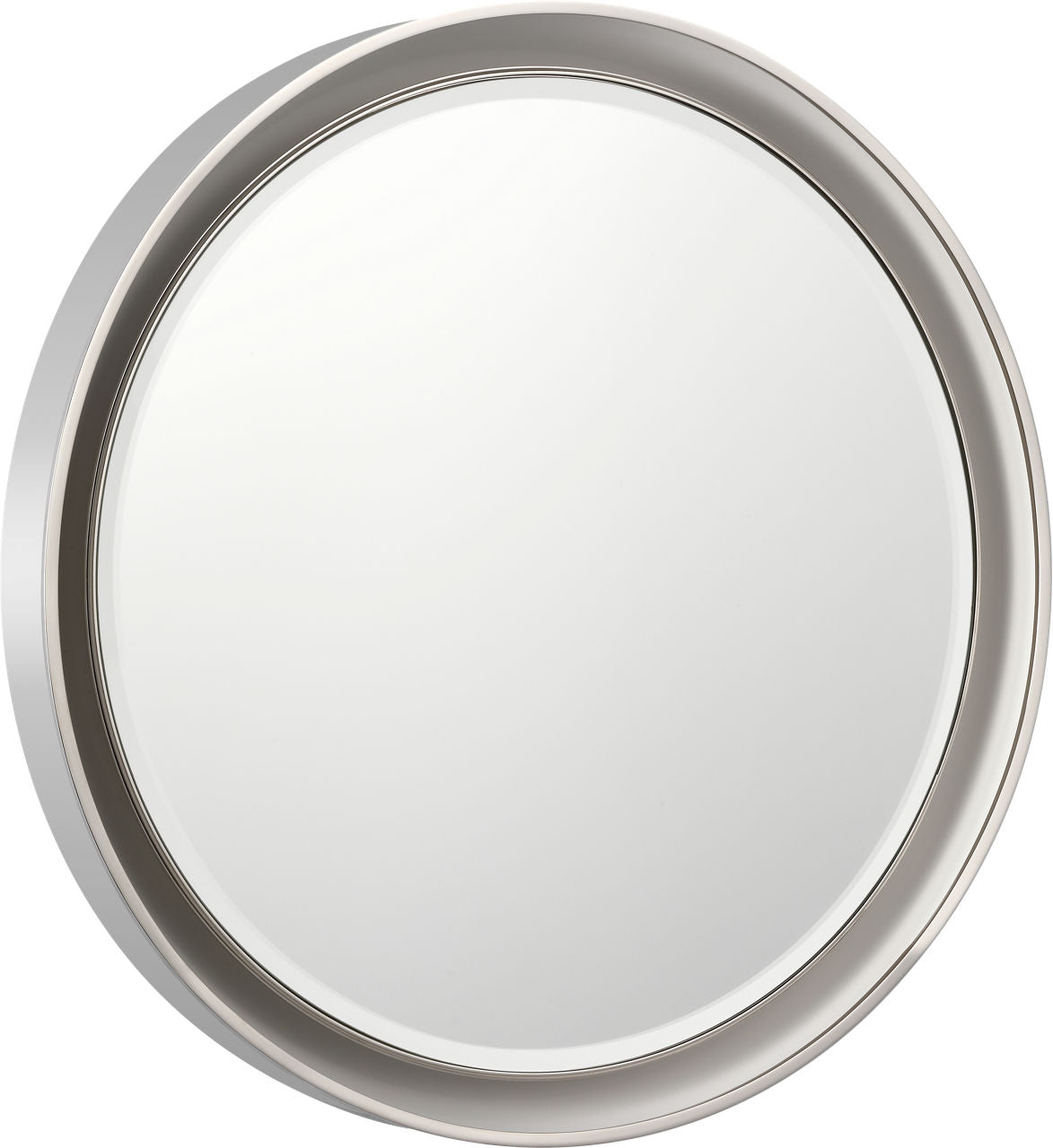 Tricia 24" Illuminated Round Mirror | Polished Nickel