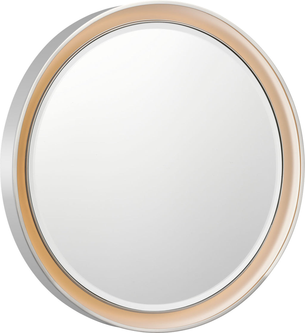 Tricia 24" Illuminated Round Mirror | Polished Nickel