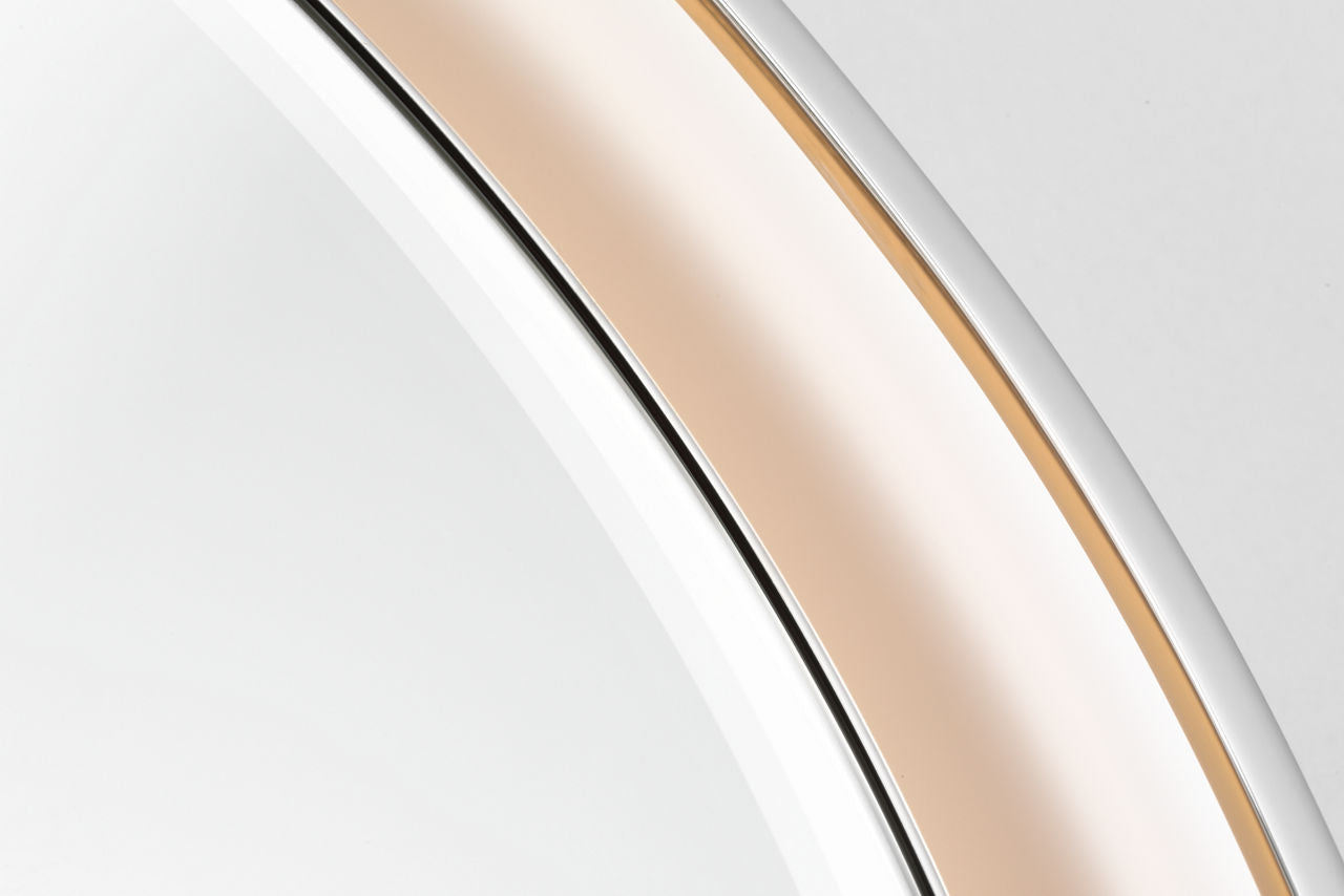 Tricia 24" Illuminated Round Mirror | Polished Nickel