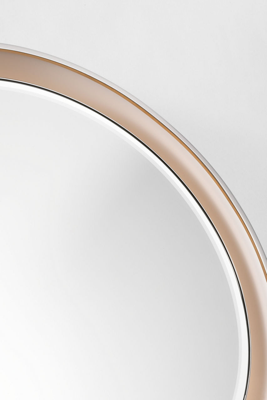Tricia 24" Illuminated Round Mirror | Polished Nickel