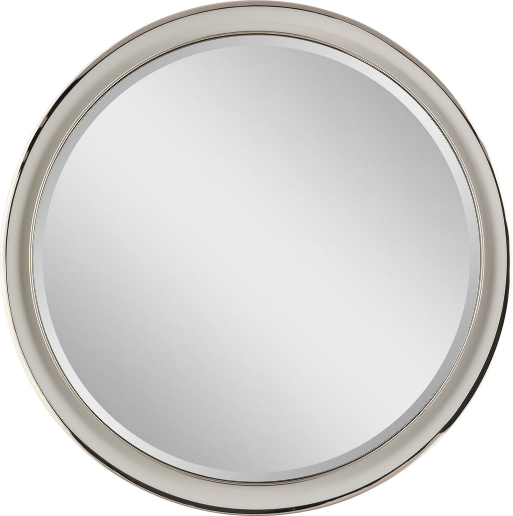 Tricia 24" Illuminated Round Mirror | Polished Nickel