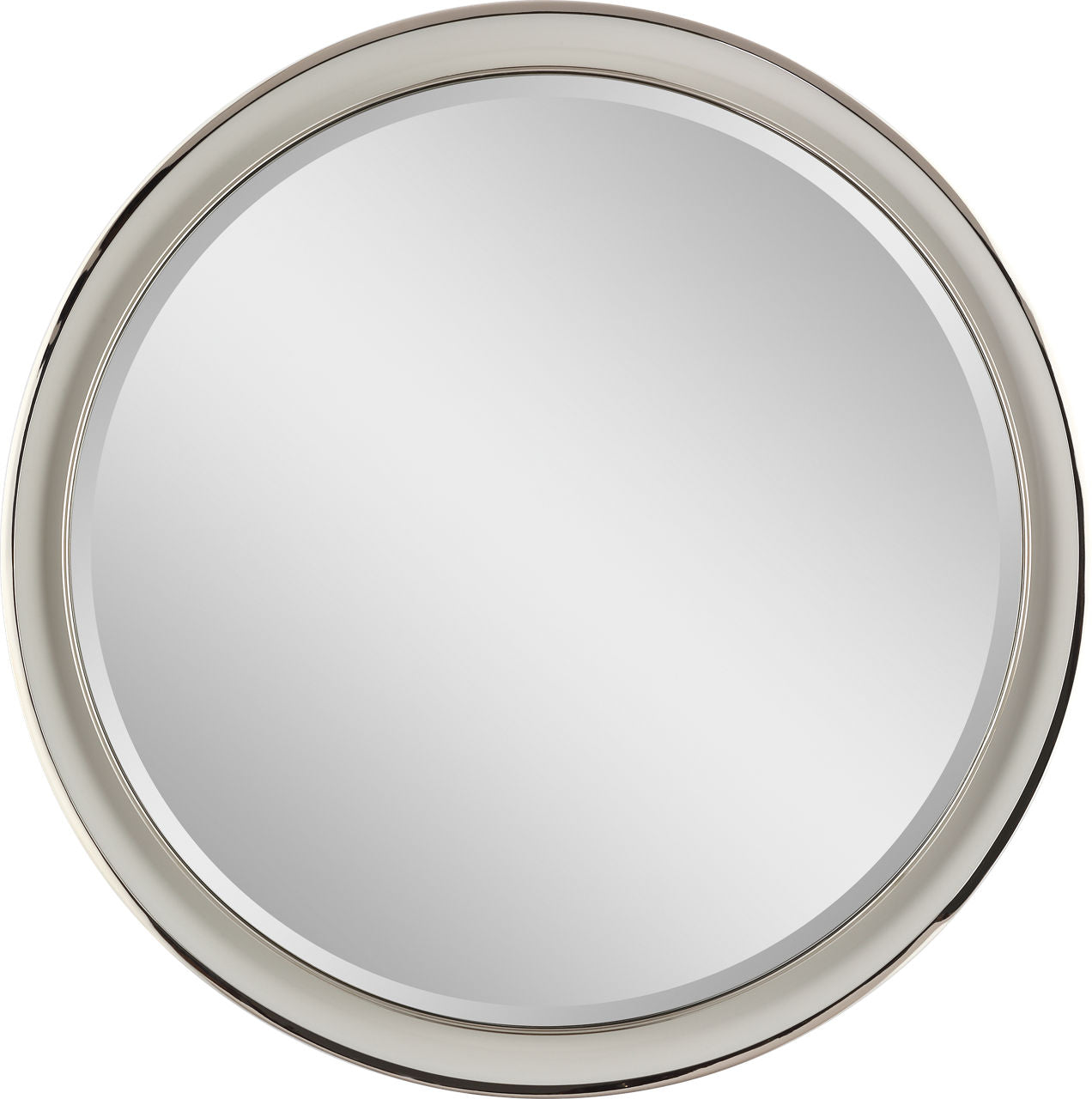 Tricia 24" Illuminated Round Mirror | Polished Nickel