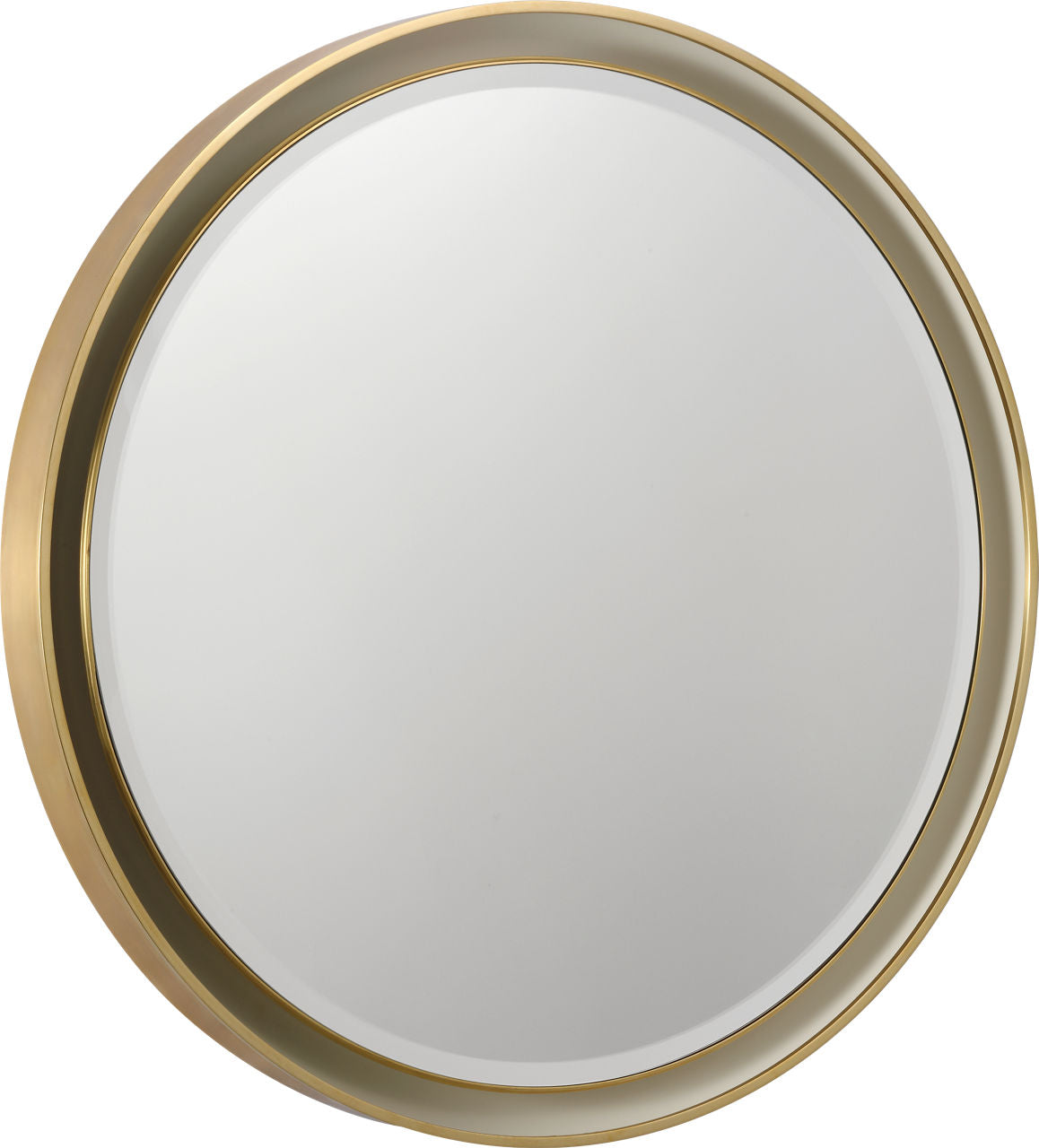 Tricia 30" Illuminated Round Mirror | Hand-Rubbed Antique Brass
