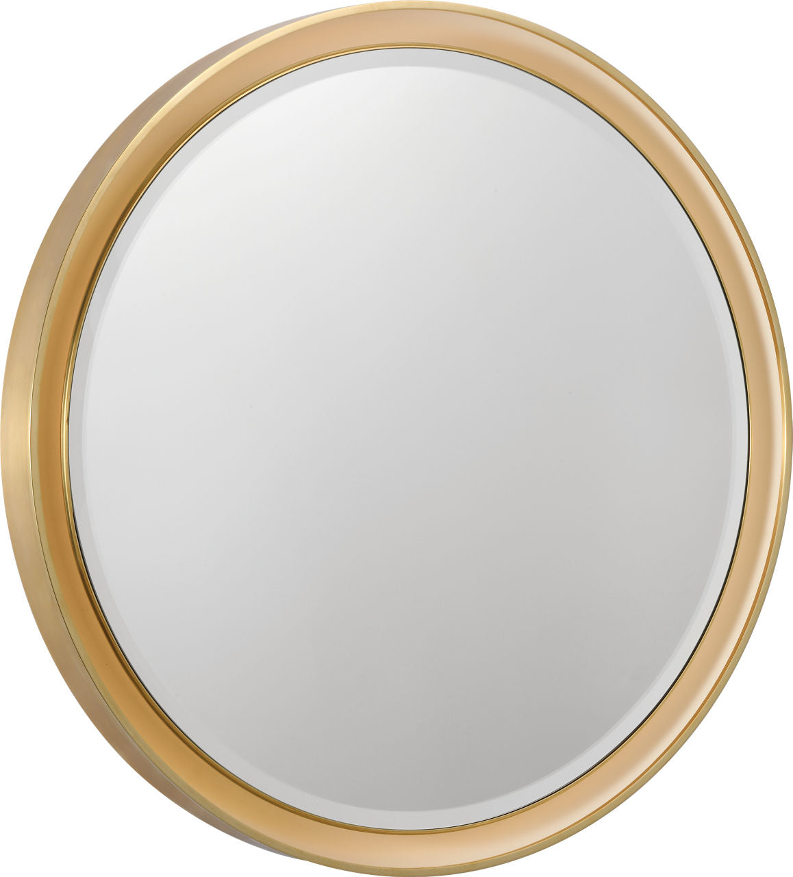 Tricia 30" Illuminated Round Mirror | Hand-Rubbed Antique Brass