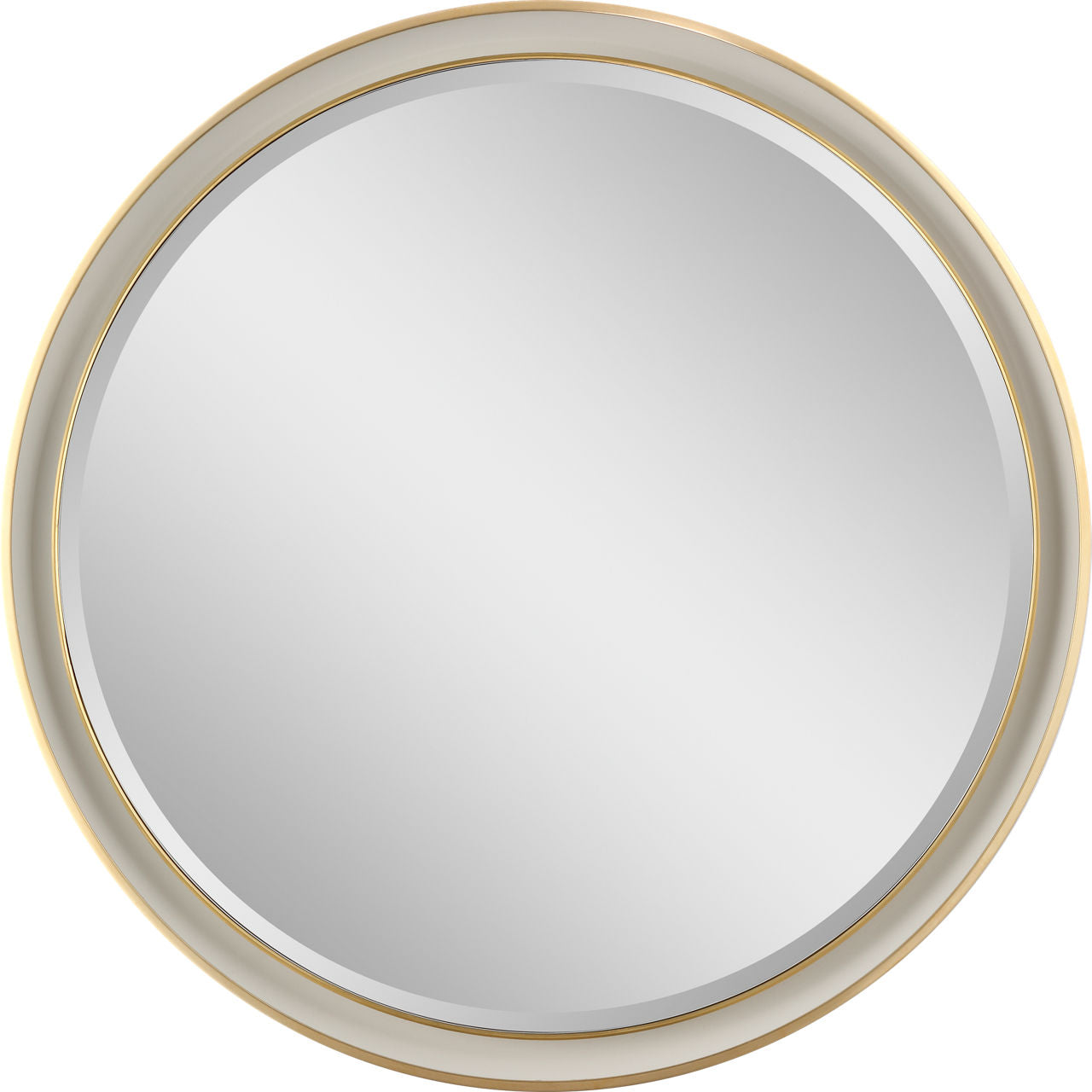 Tricia 30" Illuminated Round Mirror | Hand-Rubbed Antique Brass
