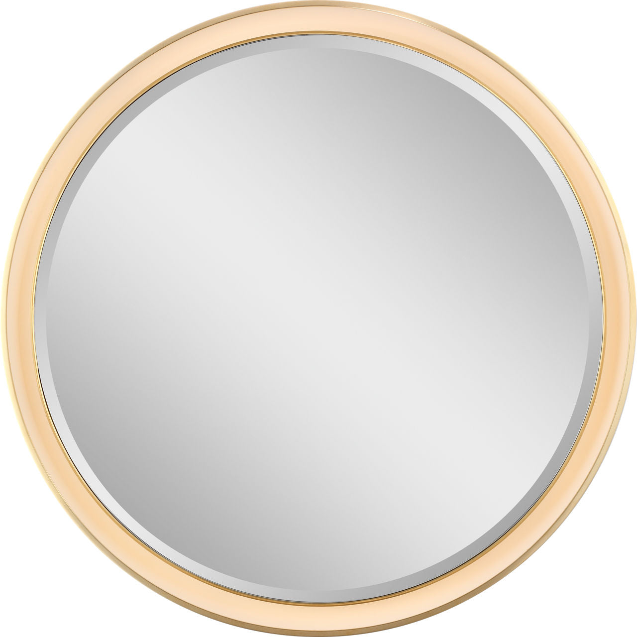 Tricia 30" Illuminated Round Mirror | Hand-Rubbed Antique Brass