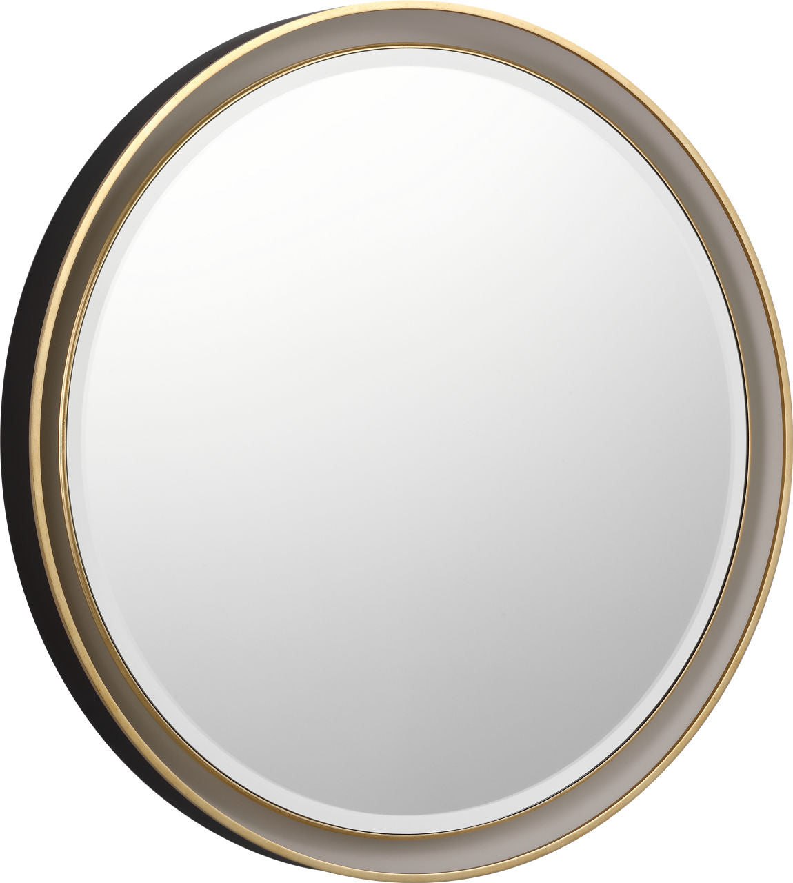 Tricia 30" Illuminated Round Mirror | Modern Iron and Gild