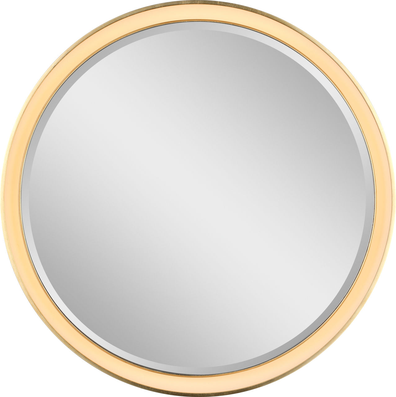 Tricia 30" Illuminated Round Mirror | Modern Iron and Gild