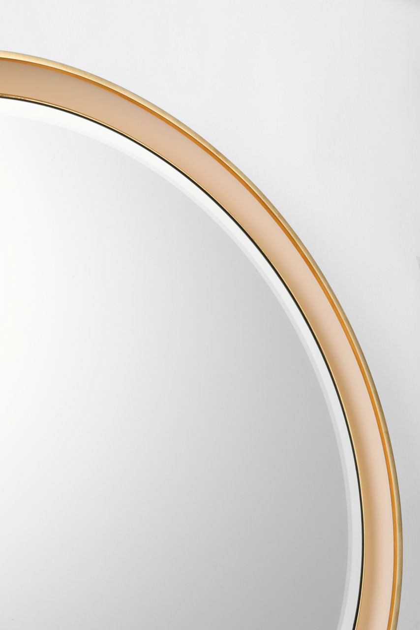 Tricia 30" Illuminated Round Mirror | Polished Nickel and Gild