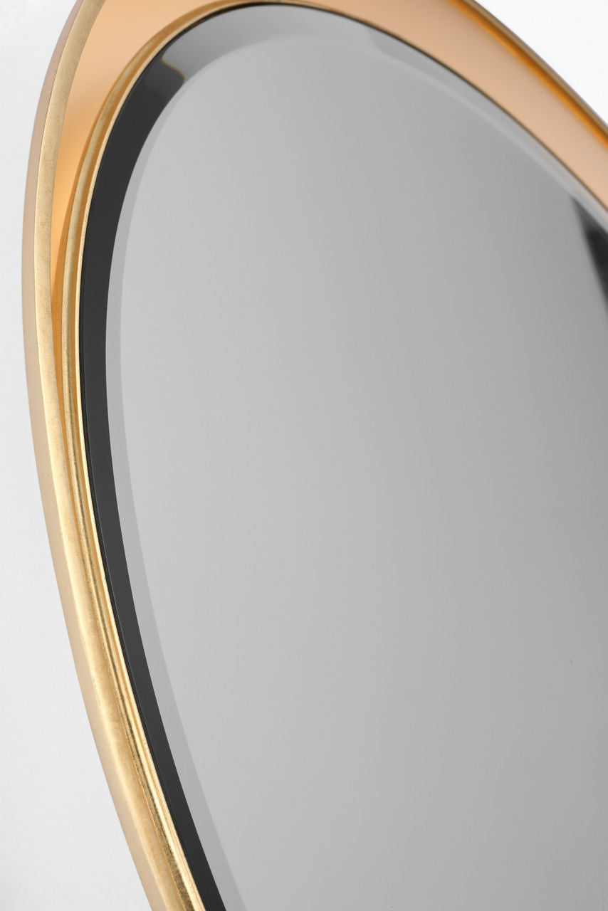 Tricia 30" Illuminated Round Mirror | Polished Nickel and Gild