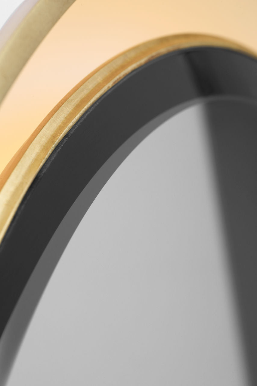 Tricia 30" Illuminated Round Mirror | Polished Nickel and Gild