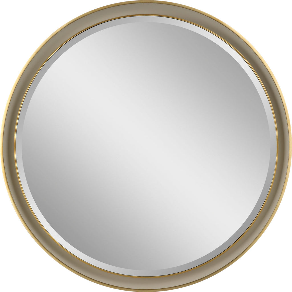 Tricia 30" Illuminated Round Mirror | Polished Nickel and Gild
