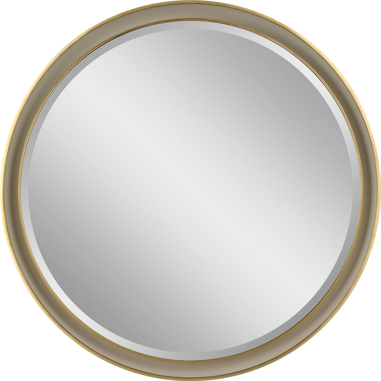 Tricia 30" Illuminated Round Mirror | Polished Nickel and Gild