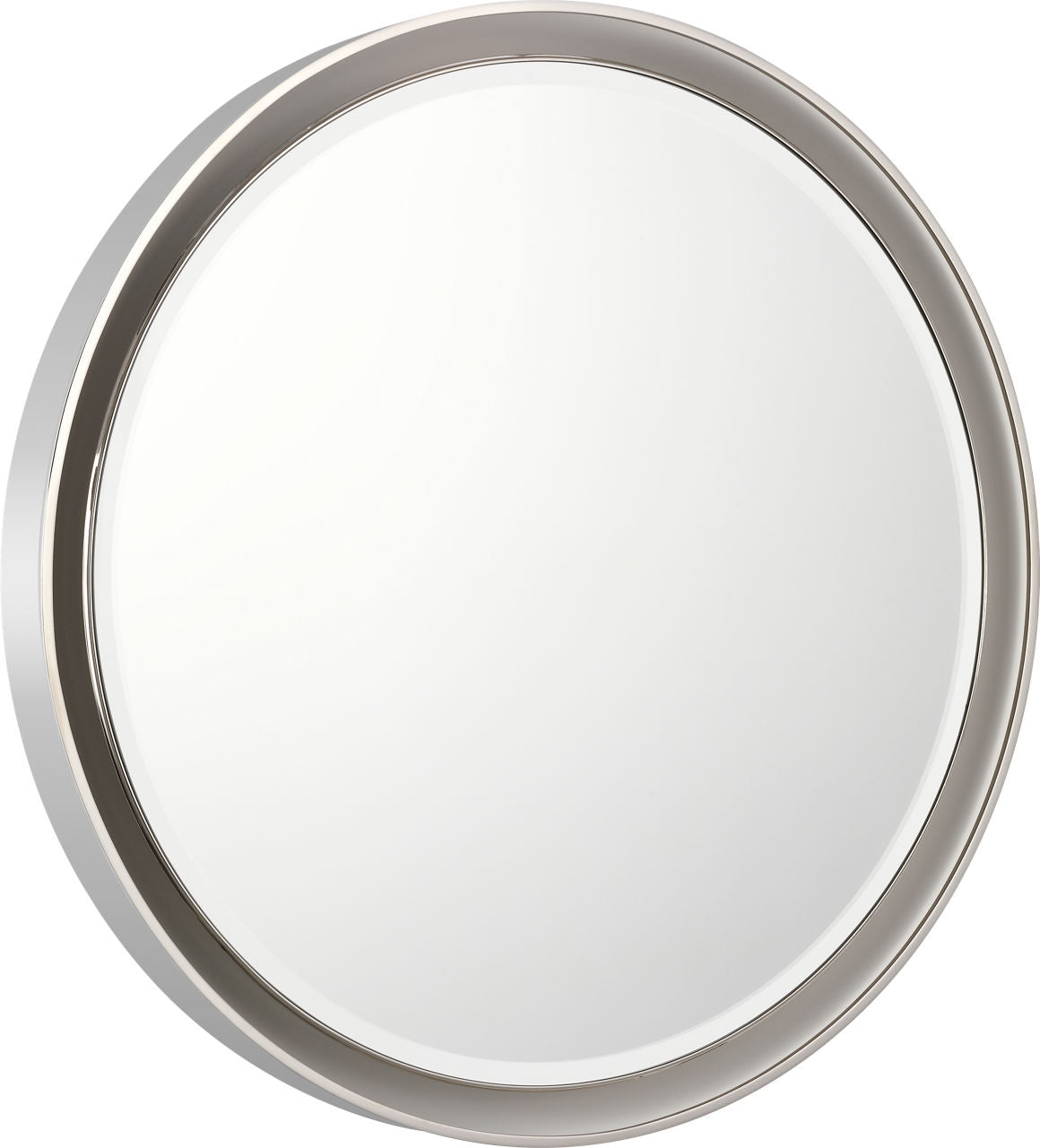 Tricia 30" Illuminated Round Mirror | Polished Nickel