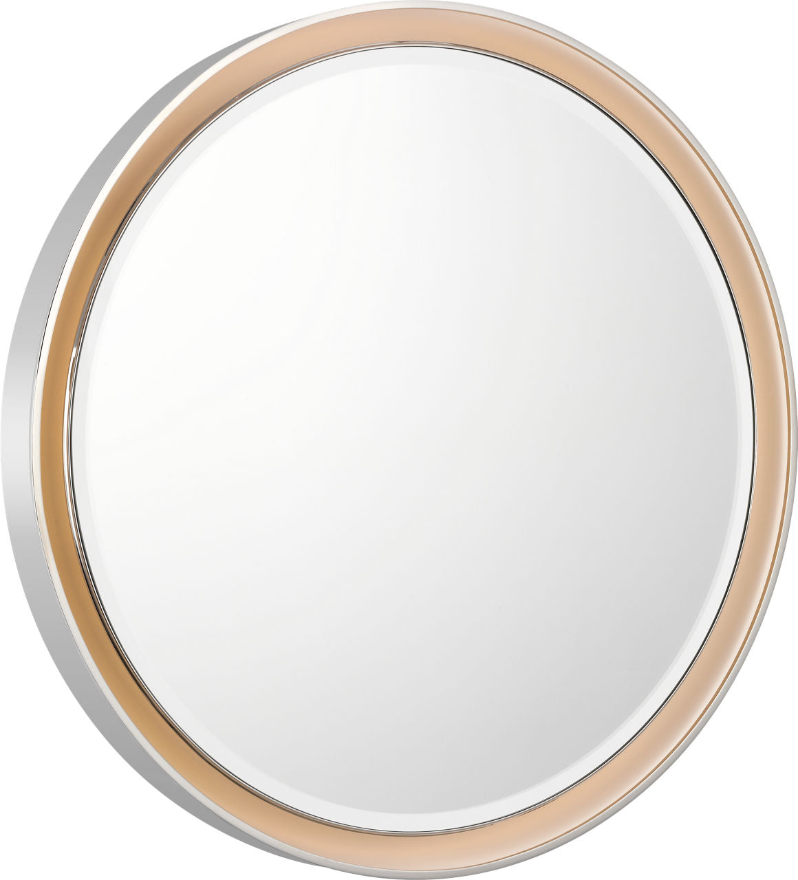 Tricia 30" Illuminated Round Mirror | Polished Nickel
