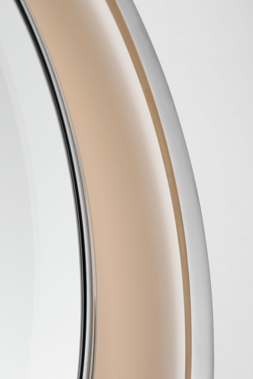 Tricia 30" Illuminated Round Mirror | Polished Nickel