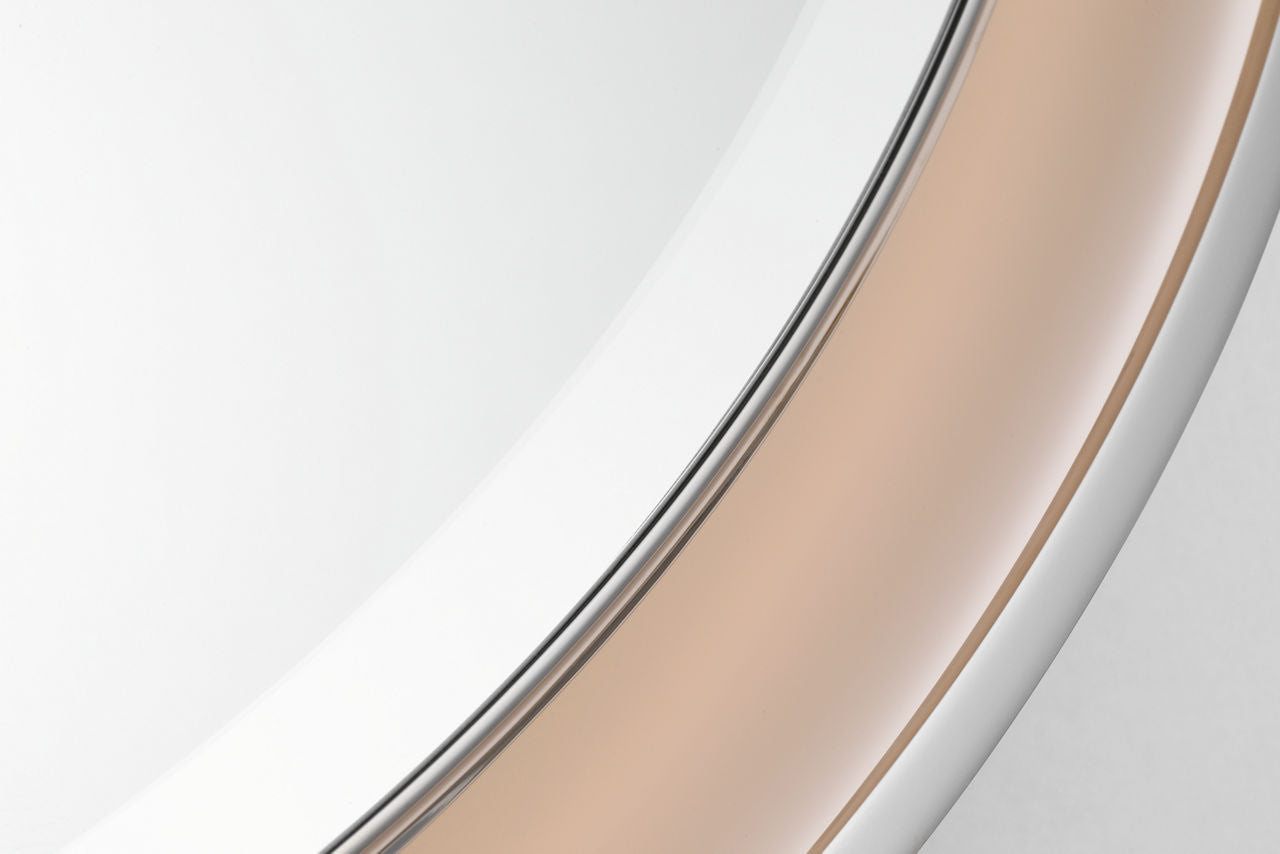 Tricia 30" Illuminated Round Mirror | Polished Nickel