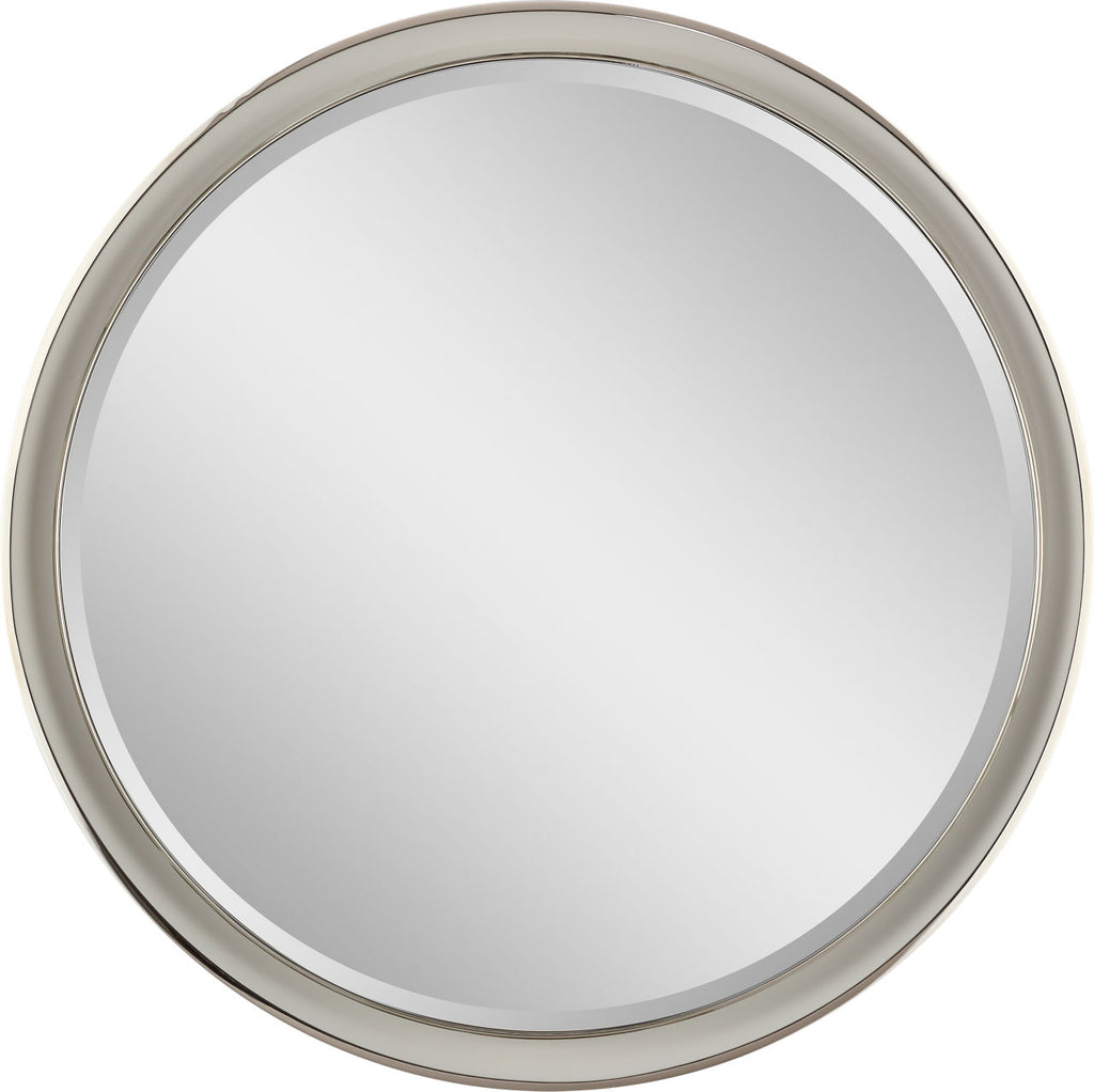 Tricia 30" Illuminated Round Mirror | Polished Nickel