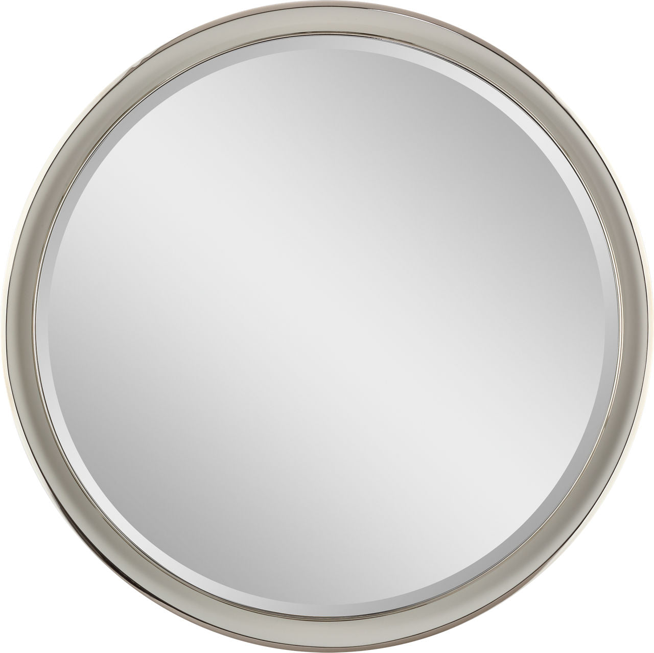 Tricia 30" Illuminated Round Mirror | Polished Nickel