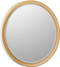 Tricia 30" Illuminated Round Mirror | Matte White and Gild
