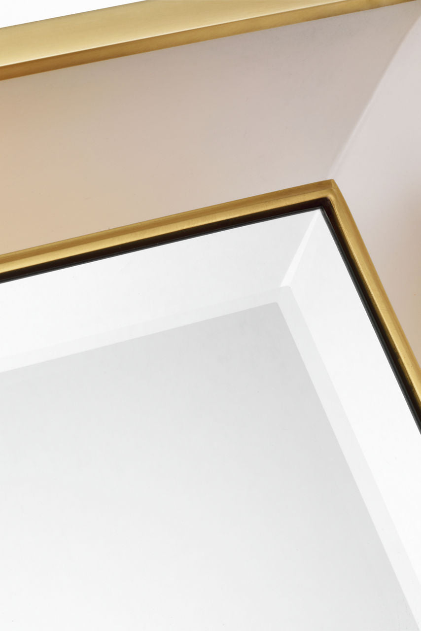 Tricia 24" Illuminated Rectangular Mirror | Hand-Rubbed Antique Brass