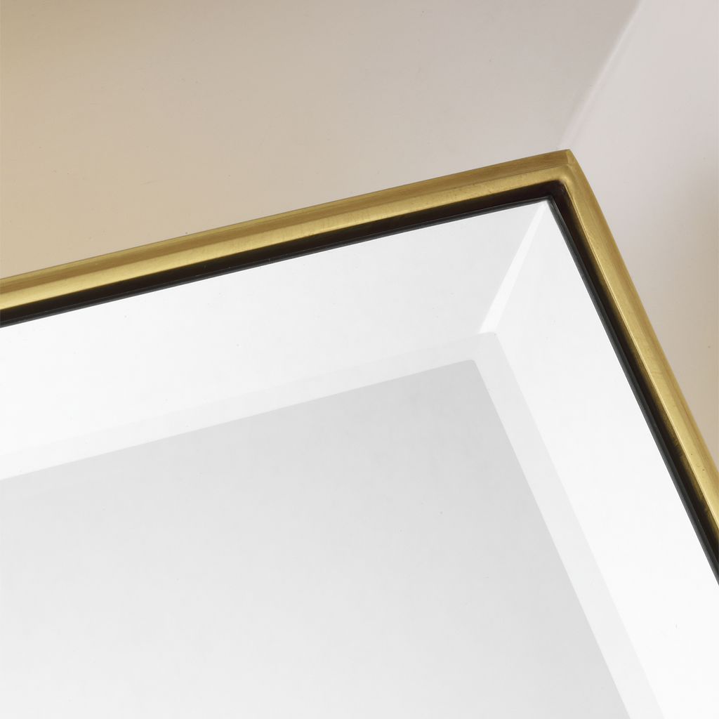 Tricia 24" Illuminated Rectangular Mirror | Hand-Rubbed Antique Brass