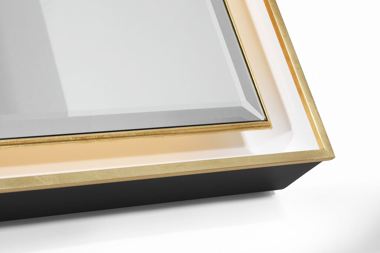 Tricia 24" Illuminated Rectangular Mirror | Modern Iron and Gild