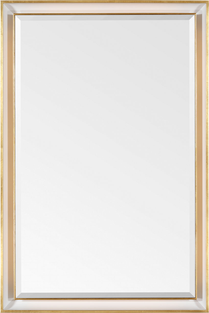 Tricia 24" Illuminated Rectangular Mirror | Modern Iron and Gild