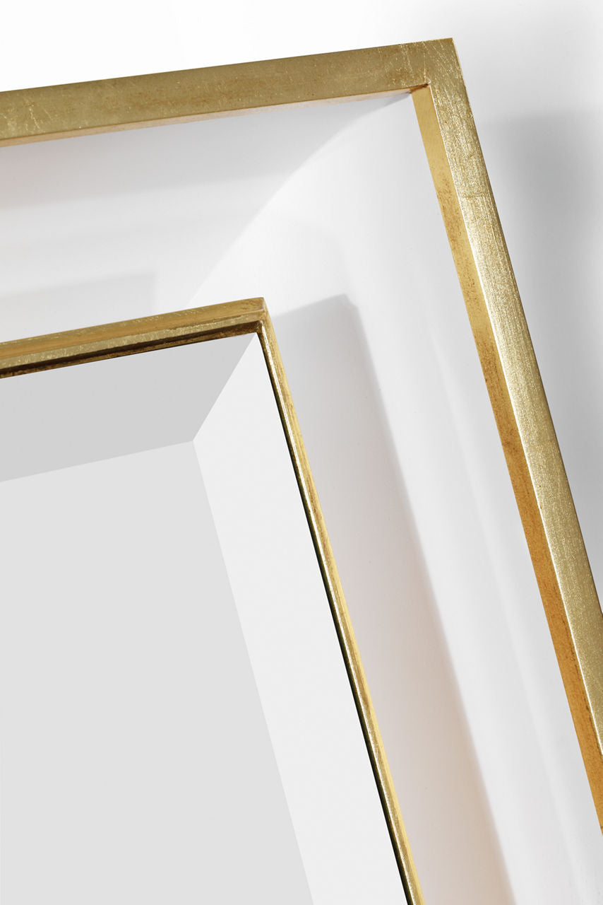 Tricia 24" Illuminated Rectangular Mirror | Polished Nickel and Gild