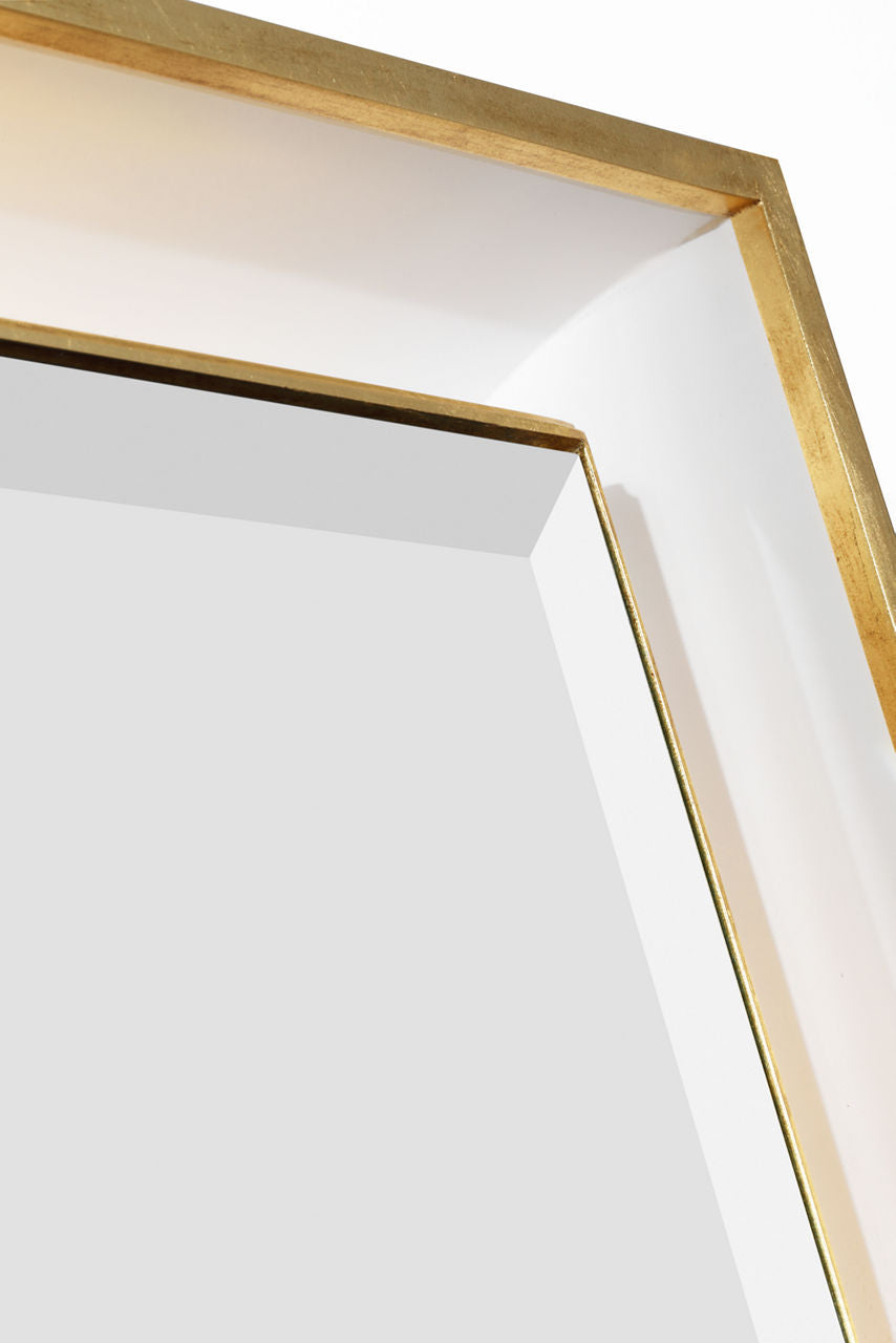 Tricia 24" Illuminated Rectangular Mirror | Polished Nickel and Gild