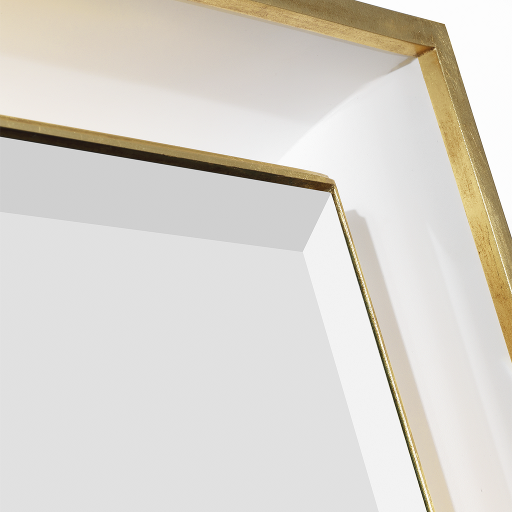 Tricia 24" Illuminated Rectangular Mirror | Polished Nickel and Gild
