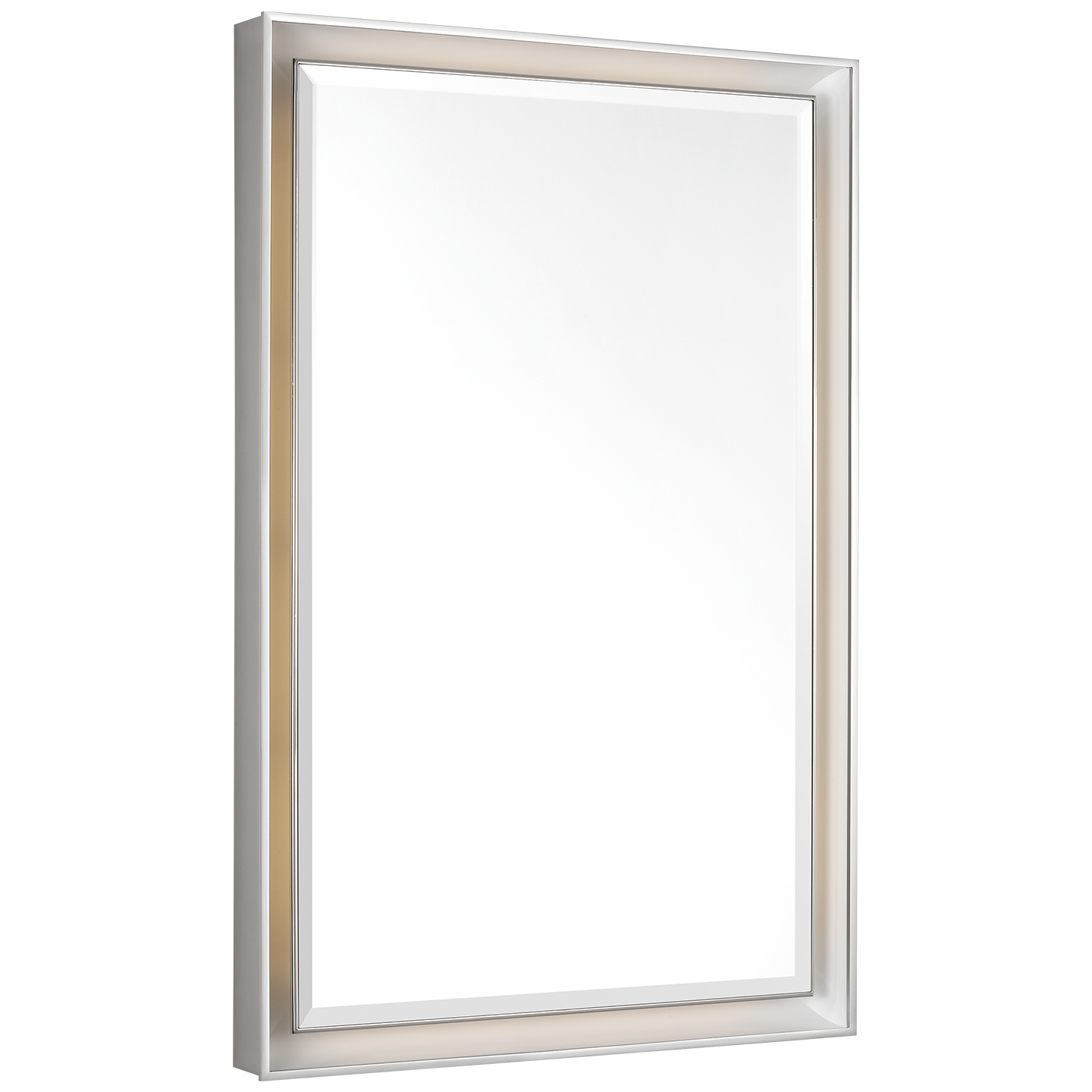 Tricia 24" Illuminated Rectangular Mirror | Polished Nickel