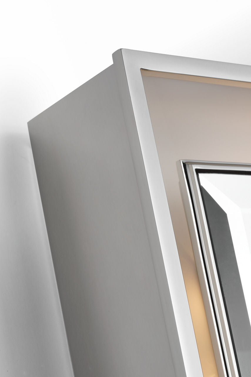 Tricia 24" Illuminated Rectangular Mirror | Polished Nickel