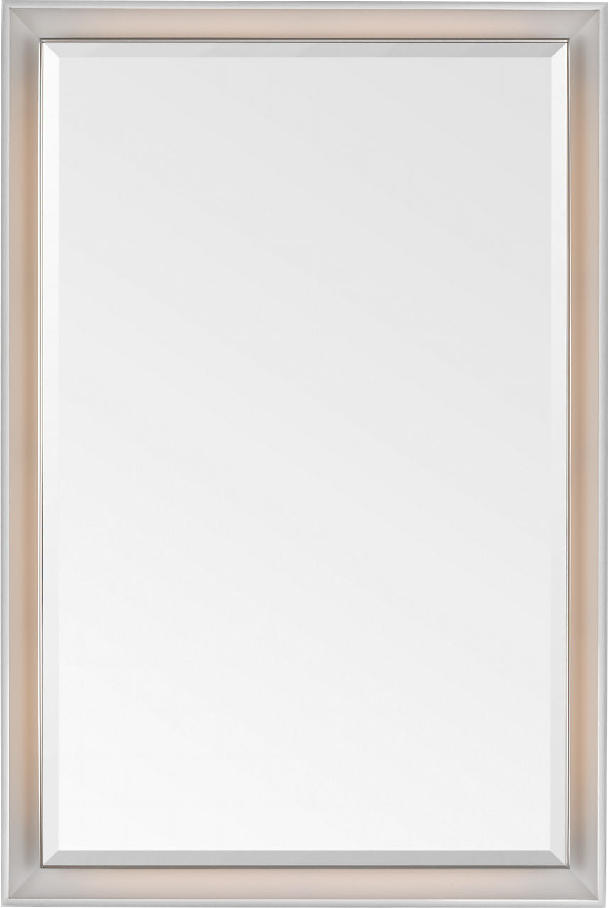 Tricia 24" Illuminated Rectangular Mirror | Polished Nickel