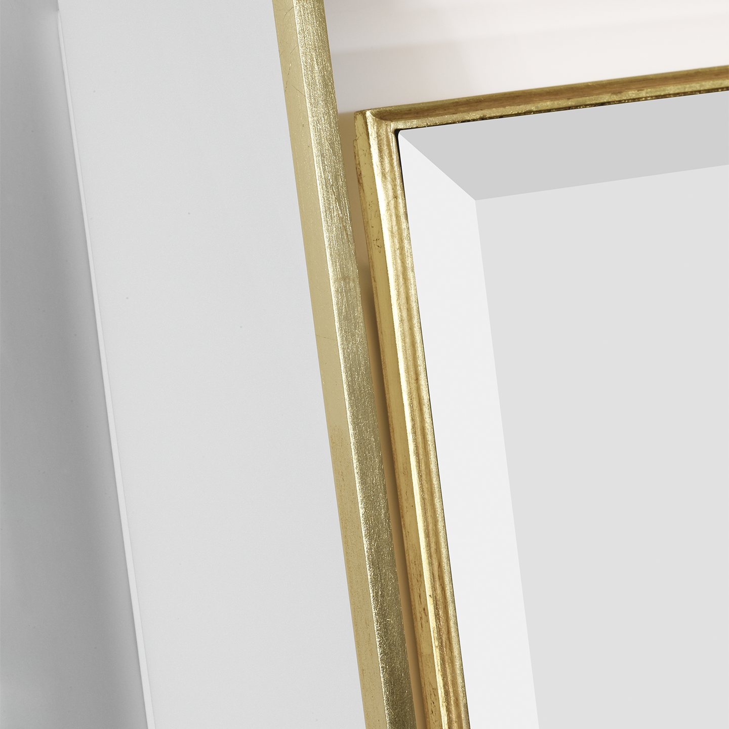 Tricia 24" Illuminated Rectangular Mirror | Matte White and Gild